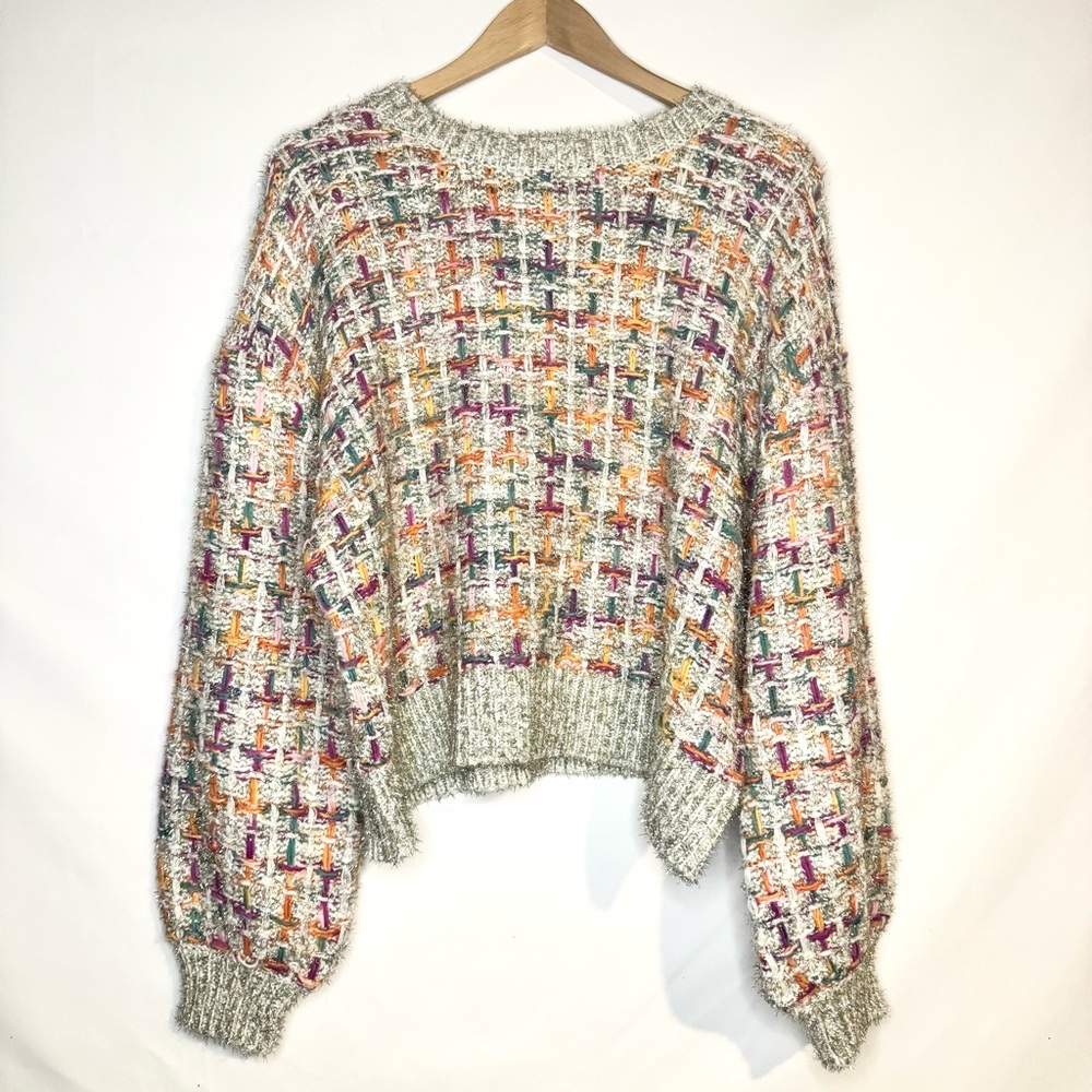 Marc New York Multicolor Tweed Crewneck Sweater